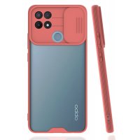 Newface Oppo A15S Kılıf Platin Kamera Koruma Silikon - Pembe