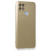 Newface Oppo A15S Kılıf First Silikon - Gold