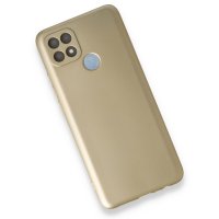 Newface Oppo A15S Kılıf First Silikon - Gold