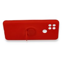 Newface Oppo A15 Kılıf Viktor Yüzüklü Silikon - Kırmızı