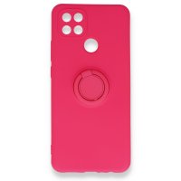 Newface Oppo A15S Kılıf Viktor Yüzüklü Silikon - Pembe