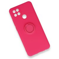 Newface Oppo A15 Kılıf Viktor Yüzüklü Silikon - Pembe