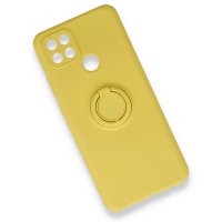 Newface Oppo A15S Kılıf Viktor Yüzüklü Silikon - Sarı