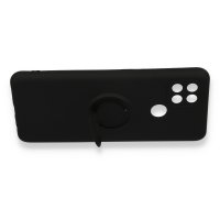 Newface Oppo A15S Kılıf Viktor Yüzüklü Silikon - Siyah