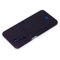 Newface Oppo A16 Kılıf Kelvin Kartvizitli Silikon - Derin Mor