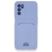 Newface Oppo A16 Kılıf Kelvin Kartvizitli Silikon - Lila