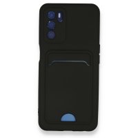 Newface Oppo A16 Kılıf Kelvin Kartvizitli Silikon - Siyah