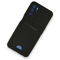 Newface Oppo A16 Kılıf Kelvin Kartvizitli Silikon - Siyah