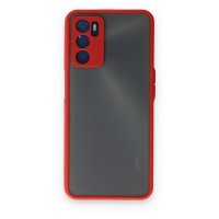 Newface Oppo A16 Kılıf Montreal Silikon Kapak - Kırmızı