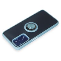 Newface Oppo A16 Kılıf Montreal Yüzüklü Silikon Kapak - Buz Mavi