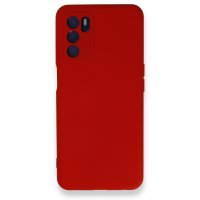 Newface Oppo A16 Kılıf Nano içi Kadife  Silikon - Kırmızı