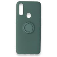 Newface Oppo A31 Kılıf Viktor Yüzüklü Silikon - Koyu Yeşil