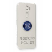 Newface Oppo A5 2020 Kılıf Gros Yüzüklü Silikon - Mavi