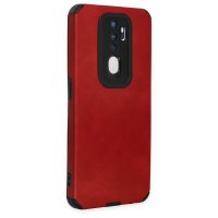 Newface Oppo A5 2020 Kılıf Loop Deri Silikon - Kırmızı