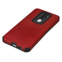 Newface Oppo A5 2020 Kılıf Loop Deri Silikon - Kırmızı