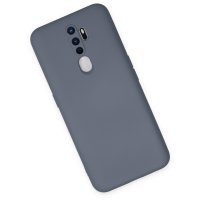 Newface Oppo A5 2020 Kılıf Nano içi Kadife  Silikon - Gri