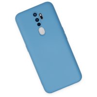Newface Oppo A5 2020 Kılıf Nano içi Kadife  Silikon - Mavi