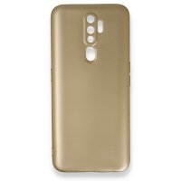 Newface Oppo A5 2020 Kılıf Premium Rubber Silikon - Gold