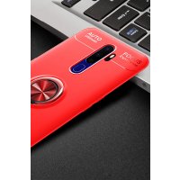 Newface Oppo A5 2020 Kılıf Range Yüzüklü Silikon - Kırmızı