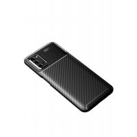 Newface Oppo A52 Kılıf Focus Karbon Silikon - Siyah