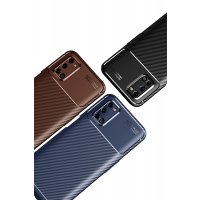 Newface Oppo A52 Kılıf Focus Karbon Silikon - Siyah