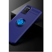 Newface Oppo A52 Kılıf Range Yüzüklü Silikon - Mavi