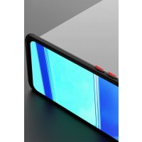 Newface Oppo A52 Kılıf Range Yüzüklü Silikon - Siyah-Mavi
