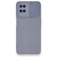 Newface Oppo A54 4G Kılıf Color Lens Silikon - Gri