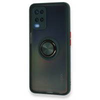 Newface Oppo A54 4G Kılıf Montreal Yüzüklü Silikon Kapak - Yeşil