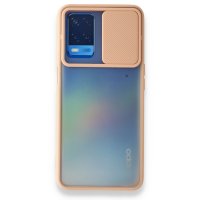 Newface Oppo A54 4G Kılıf Palm Buzlu Kamera Sürgülü Silikon - Pembe