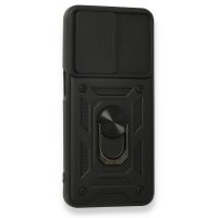 Newface Oppo A54 4G Kılıf Pars Lens Yüzüklü Silikon - Siyah