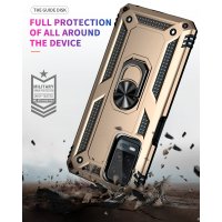 Newface Oppo A54 4G Kılıf Sofya Yüzüklü Silikon Kapak - Gold