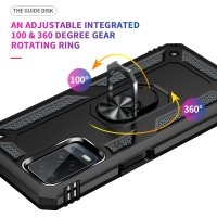 Newface Oppo A54 4G Kılıf Sofya Yüzüklü Silikon Kapak - Siyah