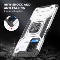Newface Oppo A54 4G Kılıf Zegna Yüzüklü Silikon Kapak - Gümüş