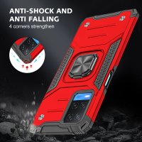 Newface Oppo A54 4G Kılıf Zegna Yüzüklü Silikon Kapak - Kırmızı