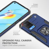 Newface Oppo A54 4G Kılıf Zegna Yüzüklü Silikon Kapak - Mavi