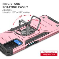 Newface Oppo A54 4G Kılıf Zegna Yüzüklü Silikon Kapak - Rose