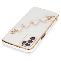 Newface Oppo A55 Kılıf Esila Silikon - Beyaz