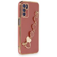 Newface Oppo A55 Kılıf Esila Silikon - Kırmızı