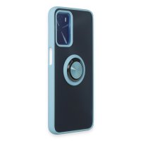 Newface Oppo A55 Kılıf Montreal Yüzüklü Silikon Kapak - Buz Mavi