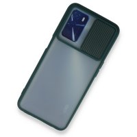 Newface Oppo A55 Kılıf Palm Buzlu Kamera Sürgülü Silikon - Yeşil