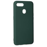 Newface Oppo A5S Kılıf Nano içi Kadife Silikon - Koyu Yeşil