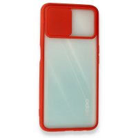 Newface Oppo A72 Kılıf Palm Buzlu Kamera Sürgülü Silikon - Kırmızı