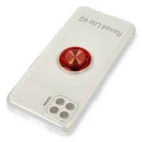 Newface Oppo A73 Kılıf Gros Yüzüklü Silikon - Kırmızı