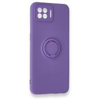 Newface Oppo A73 Kılıf Viktor Yüzüklü Silikon - Mor