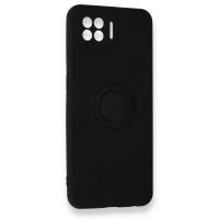 Newface Oppo A73 Kılıf Viktor Yüzüklü Silikon - Siyah