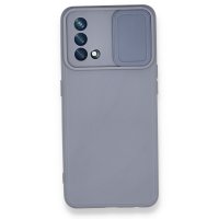 Newface Oppo A74 4G Kılıf Color Lens Silikon - Gri