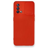 Newface Oppo A74 4G Kılıf Color Lens Silikon - Kırmızı