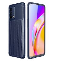 Newface Oppo A74 4G Kılıf Auto Focus Karbon Kapak - Lacivert