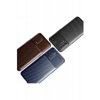 Newface Oppo A74 4G Kılıf Auto Focus Karbon Kapak - Lacivert